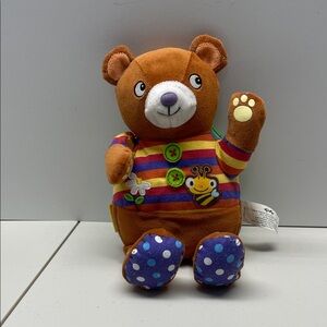 Soft Play  Baby Toy Book Teddy bear stuffed plush rattle And Squeaker